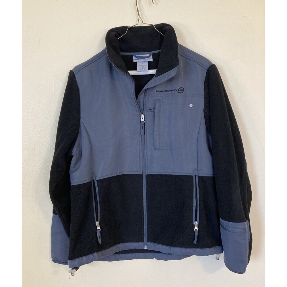 Free Country Black and Grey Womens Fleese Size Large Jacket